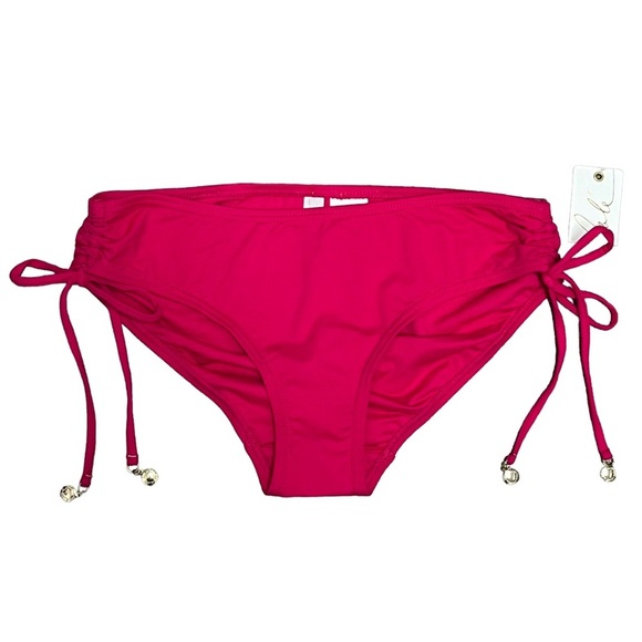 NWT Anne Cole Bikini Bottoms XS Berry Side Tie X-Small - Picture 3 of 11
